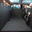 Dog Car Seat Cover for Back Seat, Hard Bottom Hold 500lbs Back Seat Extender for Dogs, Waterproof Strudy Thickened Comfortable Back Seat Pet Cover for Dogs, Dog Hammock for Car SUV Small Truck (black)