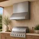 42-inch Outdoor Range Hood 2010 CFM with 12–24-inch Adjustable Stainless Steel Extension Chimney