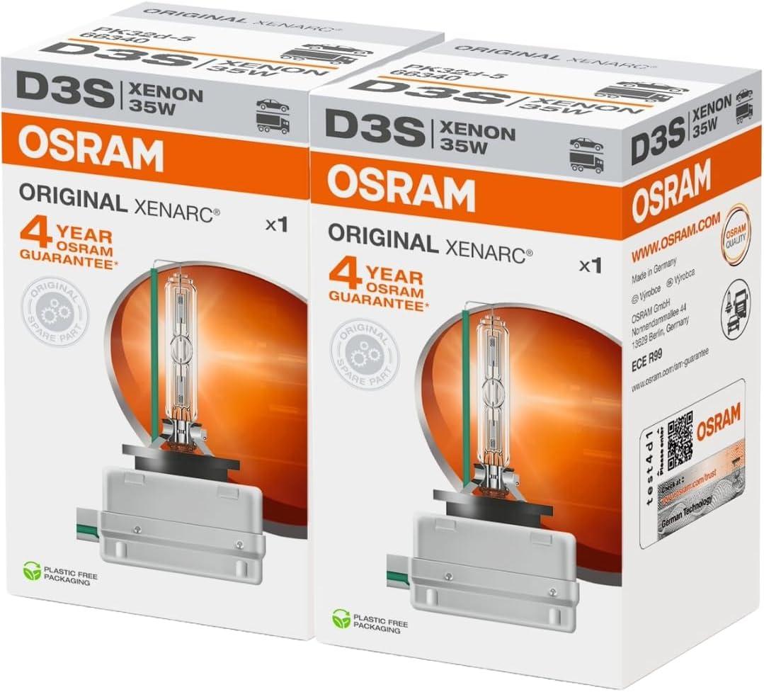 Osram 66340HBI Xenarc 35W D3S PK32D-5 4600K HID Xenon Light Bulb (2 Pack)