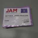 JAM PAPER Plastic Envelopes with Button & String Tie Closure - Index Size - 5 1/2 x 7 1/2 - Lilac Purple - 12/Pack