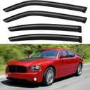 Window Visors Rain Guards for 2006 2007 2008 2009 2010 Dodge Charger, Out-Channel Window Vent Wind Deflectors Visors Shades for 06-10 Charger