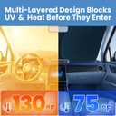 Magnelex Windshield Sun Shade for Chevrolet Silverado 2019-2026, Foldable Car Window Sunshade, Heat & UV Visor Cover, Reflective Front Shades Accessories