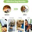 Dog Muzzle, Breathable Soft for Extra Large Dogs to Anti & Prevent Barking Biting Chewing, Reflective & Adjustable Basket Muzzle with Air Mesh for German Shepherd Grey XXL
