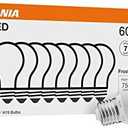 SYLVANIA ECO LED A19 Light Bulb, 60W Equivalent, Efficient 9W, 7 Year, 750 Lumens, Non-Dimmable, Frosted, 5000K, Daylight - 8 Count (Pack of 1) (40883)