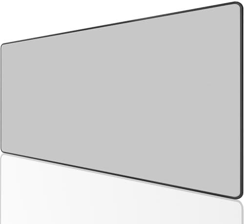 KTRIO Large Gaming Mouse Pad with Stitched Edges, Extended Mousepad with Superior Micro-Weave Cloth, Non-Slip Base, 31.5 x 15.7 in Keyboard Pad, Desk Mat for Gamer, Office & Home, Grey