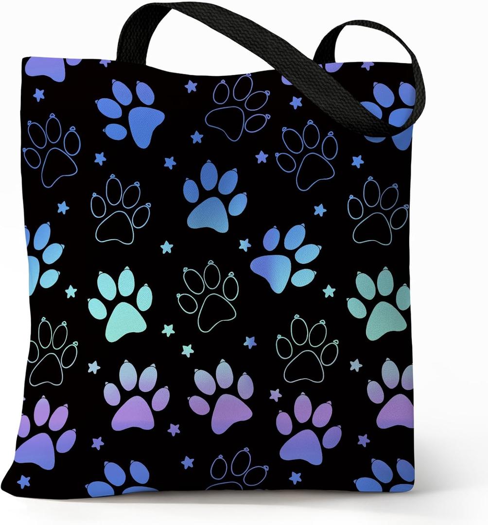 Cute Aesthetic Canvas Tote Bag for Women, Book Totes Bag for Work School Girls, Reusable Totebag with Zipper Pocket