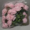 ATFL 12 Pcs Light Pink Roses Artificial Flowers, Faux Baby Pink Flowers Bulk, Floral Diameter 4'',Artificial Fake Silk Plastic Roses Flowers with Stems for Wedding, Flores Artificiales para Decoration
