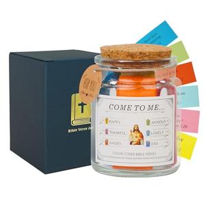 Bible Verse Jar with Color-Coded Scripture Cards, Christian Gifts for Women, Mom, Dad & Best Friend, Birthday Gifts For Women, Christmas & Mother's Day Gift & Easter Decorations & Bible Study Supplies