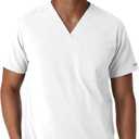 Wink Men's Scrub Top (Medium, White)