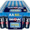 Rayovac AA Batteries, Double A Battery Alkaline, 60 Count 2 Pack
