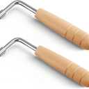 Boao 2 Pack Universal L Shaped Harp Tuning Key Lever Wrench, 4mm Square Hole for Harp Lyre and Other Small String Instruments, Nickel Plated Ergonomic Handle for Precise Adjustment