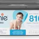 Diaper Genie Jumbo Square Refill, with Continuous Film, can Hold up to 810 Newborn-Sized Diapers per Refill.