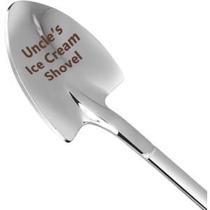 2 x Gifts for Uncle Fathers Day from Kids, Funny Uncles Ice Cream Shovel Gifts for Men Uncle Wedding Anniversary Presents Spoon