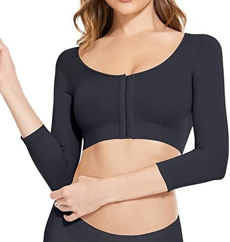 KSKshape Arm Shaper for Women Post Surgery Arm Lipo Compression Sleeves Front Closure Shapewear Bra Posture Corrector XL