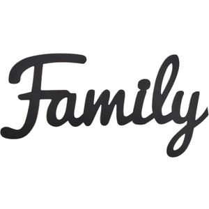 Farmhouse Family Wall Decor Sign for Home Decor Wall Rustic Decorative Wooden Cutout Word Family Sign Black Wall Plaque Block Living Room Decor 23x11.5 inches