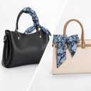 100% Mulberry Silk Scarf for Women Neck, Handbags,Bags, Purse, Hair Head Ribbon Skinny Scarf Silk Headband Scarf (Pattern63)