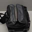 Bowling Ball Bag with Separate Shoe Compartment, Single Roller Bowling Bag with Wheels and Retractable Handle Extends to 37.0 Inches, Padded Foam Ball Insert, Gray (1 Ball Bowling)