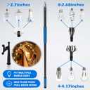 20FT Reach Light Bulb Changer for High Ceilings, Light Bulb Changer Pole 5-15FT Tool, Bulb Remover & Utility Hook, Home Bulb Replacement, Universal Thread Fits Most Cleaning Attachments