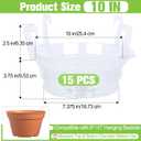 Miuwauer 15 Pack of 10-inch Hanging Basket Water Catcher Plastic Hanging Plant Drip Pan Tray Plastic Saucers Liners for Indoor Outdoor Hanging Plants Baskets Flower Pots - Clear, Round