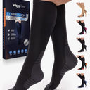 Compression Socks for Women & Men (20-30 mmHg) Support for Travel, Nurses, Pregnancy, Shin Splints, Sports and Everyday Wear L-XL