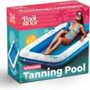 Premium Inflatable Pool Lounger (Large, Blue)
