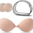 Sticky Bra,Self-Adhesive Bra,Strapless Bra Invisible Push up Lift Silicone Bras for Backless Dress