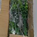 10 Bundles Artificial Fake Flowers, Faux Outdoor Plastic Plants UV Resistant Shrubs Outside Indoor Decorations (White-Eucalyptus)