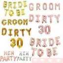 HOUSE OF PARTY 16 Inch Silver Just Married Foil Balloons - Wedding Party Decorations, Alphabet Decorations Foil Letter Balloons, Wedding Decorations Just Married Balloons