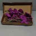 38 Inch Purple Flowers Faux Orchid 6 PCS Orchids Artificial Flowers Velvet Flowers Long Stem Artificial Flowers for Tall Vase for Home Wedding Decoration(Dark Purple)