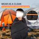 REDCAMP Alternative Down Camping Blanket, Waterproof and Warm Outdoor Travel Quilt for Camping, Hiking and Backpacking, 79"x59", Black