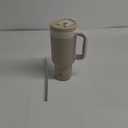 POWCAN 40 oz Tumbler with Handle, 2-in-1 Straw and Sip Lid, Leakproof, Dishwasher Safe, Insulated Stainless Steel Travel Coffee Mug, Keeps Cold for 34 Hours, Fits in Car Cup Holder (Oat)