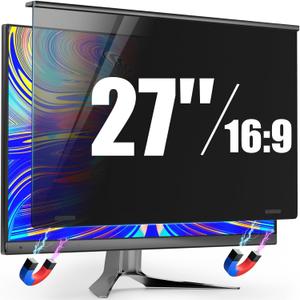 Magnetic Privacy Screen for Frameless Computer Monitor 27 Inch 16:9 Aspect Ratio,Hanging Blue Light Screen Protector Eye Protection Anti-Spy Shield, 27in Removable Privacy Filter Magnetic Privacy Screen for Frameless Computer Monitor 27 Inch 16:9 Aspect Ratio,Hanging Blue Light Screen Protector Eye Protection Anti-Spy Shield, 27in Removable Privacy Filter
