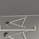 Welded HEAVY DUTY Oval Closet Rod & Shelf Support Bracket | Gloss White | 2 Pack (Fixed Wall Bracket)