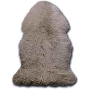 WaySoft New Zealand Sheepskin Area Rug  Genuine Fluffy Wool, Multiple Sizes, Bedroom or Living Room Decor(2ft x 3ft,Grey Beige)