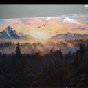Canvas Wall Art Prints Landscape Mountain Botanical Forest Sunrise Mountains Pine Trees Birds Large Framed Artwork Wall Paintings Pictures Posters 20"x40" Wall Decor for Living Room Office Bedroom (Color3)