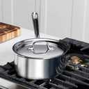 All-Clad D3 Stainless Steel 1.5 Quart Sauce Pan With Lid- Made in the USA- The Original Bonded Professional Cookware- Oven Safe & Induction Compatible