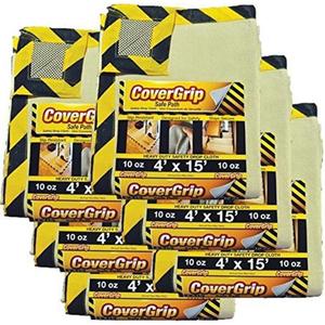 Heavy Duty Safe Path 10 Oz Canvas Safety Drop Cloth, 4' x 15', (Pack of 6)