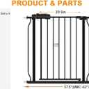 HOOEN 30" Tall Extra Wide Baby Gate for Stairs Doorways 57.5 to 62 Inch Large Long Dog Gates Tension Baby Gate Walk Through Child Gates for Kids or Pets Indoor Safety Gates