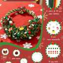 5 x Pipe Cleaners Craft 115pcs, Christmas Pipe Cleaners Bulk for DIY 8 inches Christmas Wreath, Chenille Craft Making Kit for Making Wreath with Cute Accessories, Manual Decoration for Door, Wall, Window
