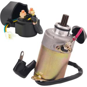 Road Passion Starter Solenoid Relay+Starter Motor for 4-Stroke GY6 Engine 250cc 200cc 150cc 50cc ATV Dirt Bikes Scooters Go Kart Fit for Taotao SUNL Coolster Baja Roketa 4 Wheelers Moped by BOOTOP