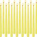 20-Pack Yellow Taper Candles Unscented, 10 Inch Tall Dinner Table Candlesticks for Wedding Centerpieces, Bulk Tapered Candles Long Burning Smokeless Dripless, Bright Decorative Candles for Home Decor