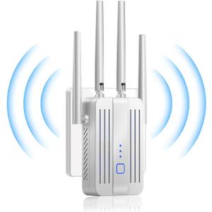 WiFi Extender Signal Booster for Home: WiFi Repeater Long Range Up to 9995 Sq. Ft. Used for Home and Basement