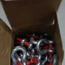30 Pack 5/16 Inch D Ring Shackles, Galvanized Carbon Steel Screw Pin Anchor Shackles, D-Shackles for Marine, Mining, Forestry, Land Transport, Home Use