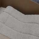 DEXI Bathroom Rug 72x24, Non Slip Washable Bath Mat Runner for Shower Floor, Extra Long Absorbent Soft Bathmat with Rubber Backing, Quick Dry Microfiber Carpet, Beige