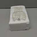 Decorative Face Makeup Brush Holder, White Ceramic Sculpture Design, 7x4.7 Inch, Cosmetic Organizer for Vanity