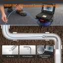 Sewer Camera, Self-Leveling Borescopes Plumbing with Transmitter 9" Screen 1080P HD Waterproof IP68 Borescope Camera with Light-12 LED & 32GB Card, 165ft/50m for Duct Pipe Home Inspection