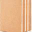 feela 8 Pack Unlined Kraft Paper Notebooks, Blank Journal Note Pad for Drawing Writing, Small Sketchbook Travel Journal Bulk for Women Kids Students Office School Supplies, A5, 60 Pages, 8.3 X 5.5