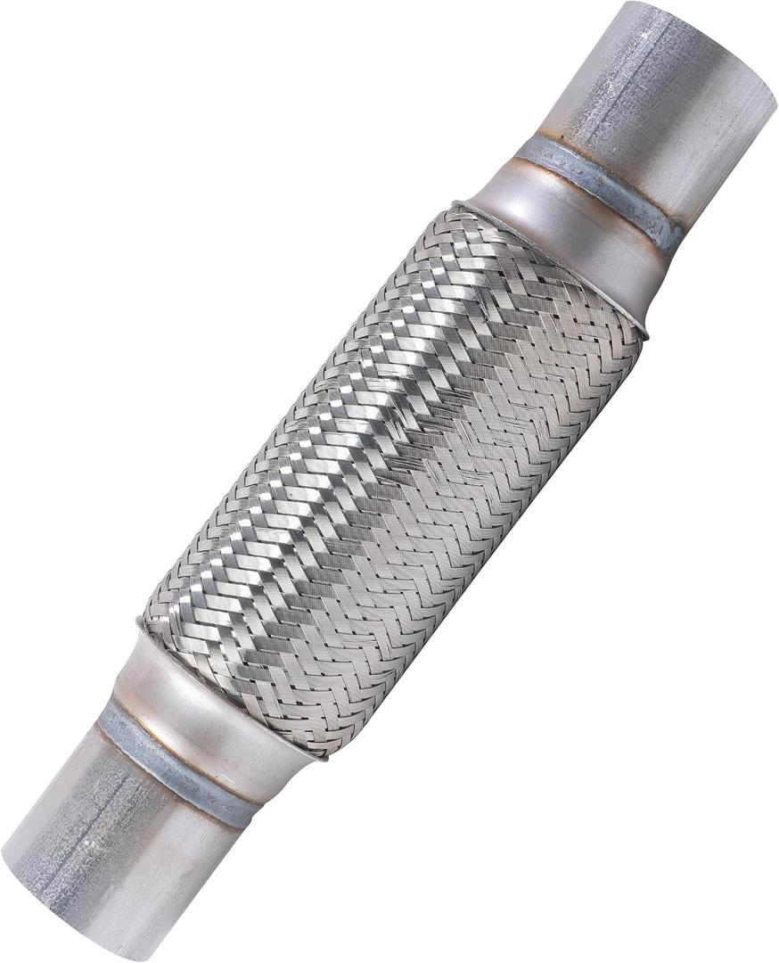 Flex Pipe,Heavy Duty Exhaust Flex Pipe,Car Accessories Stainless Steel Flexible Exhaust Pipes,Universal Muffler Tube Automotive Replacement,Suitable for Most Cars,Trucks (2.5"x8"/12")
