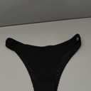 Milumia Women's Textured Bikini Bottoms Mid Waisted Cheeky Beach Swimsuit Bottoms (Medium, Black)