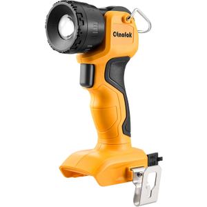 Cordless LED Work Light for Dewalt 20V MAX Battery, 3W 260LM Flashlight Portable with 2 USB Ports, 90° Pivoting Head, 15°/40° Beam Angle for Jobsite, Camping, Workshop, Bare Tool Only